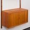 Teak Wall Unit with Tambour Doors and Cabinet by Poul Cadovius, Denmark, 1960s, Image 6