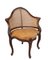 Großer Louis XV Stuhl aus Leder 1