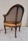 Großer Louis XV Stuhl aus Leder 7