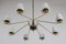 Lámpara de araña italiana Mid-Century de 8 luces atribuida a Stilnovo, años 60, Imagen 5