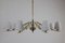 Mid-Century Italian 8-Light Chandelier attributed to Stilnovo, 1960s, Image 2