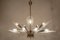 Lámpara de araña italiana Mid-Century de 15 luces al estilo de Fontana Arte, años 50, Imagen 2