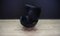 Chaise Egg en Cuir Noir par Arne Jacobsen pour Fritz Hansen 15