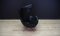 Silla Egg de cuero negro de Arne Jacobsen para Fritz Hansen, Imagen 4