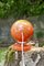 Lámpara de mesa era espacial naranja, Italia, años 60, Imagen 3