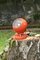 Lámpara de mesa era espacial naranja, Italia, años 60, Imagen 6