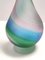 Green, Blue and Pink Etched Murano Glass Single Flower Vase, Italy, 1970s 8