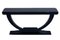 Art Deco French Console Table in Black Lacquer with Tapered Swing, 1930s, Image 3