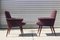 Mid-Century Violet Velvet & Corduroy Armchairs, 1950s, Set of 2, Image 6