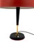 Mid-Century Red Table Lamp by Oscar Torlasco for Lumi, Italy, 1950s 17