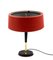 Mid-Century Red Table Lamp by Oscar Torlasco for Lumi, Italy, 1950s 4