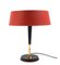 Mid-Century Red Table Lamp by Oscar Torlasco for Lumi, Italy, 1950s 3