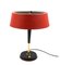 Mid-Century Red Table Lamp by Oscar Torlasco for Lumi, Italy, 1950s 1