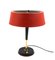Rote Mid-Century Tischlampe von Oscar Torlasco für Lumi, Italien, 1950er 1