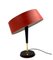 Lampe de Bureau Rouge Mid-Century par Oscar Torlasco pour Lumi, Italie, 1950s 23