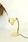 Lámpara de mesa Mid-Century de marfil, Italia, años 50, Imagen 3