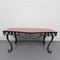 Heavy Vintage Coffee Table with 3 Tiles in Steel Frame, 1960s, Image 10