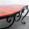 Heavy Vintage Coffee Table with 3 Tiles in Steel Frame, 1960s 4