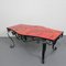 Table Basse Lourde Vintage avec 3 Carreaux dans Structure en Acier, 1960s 21