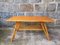 Rattan Coffee Table with Compass Legs, 1960s, Image 1