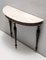 Vintage Beech and Black Walnut Console Table with Demilune Marble Top, 1950s, Image 6