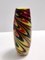 Postmodern Black, Red and Yellow Encased Hand-Blown Murano Glass Flower Vase, Italy, 1980s 5