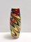 Postmodern Black, Red and Yellow Encased Hand-Blown Murano Glass Flower Vase, Italy, 1980s 6