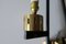 Hohe italienische Wandlampen aus schwarzem Eisen, Messing & Opalglas, 1950er, 2er Set 8