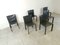 Vintage Grey Leather Italian Dining Chairs, 1980s, Set of 6, Image 2