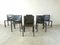 Vintage Grey Leather Italian Dining Chairs, 1980s, Set of 6, Image 3