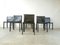 Vintage Grey Leather Italian Dining Chairs, 1980s, Set of 6, Image 7