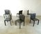 Vintage Grey Leather Italian Dining Chairs, 1980s, Set of 6, Image 1