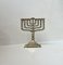 Brutalist Bronze Hanukkah Menorah Candleholder by Hen Holon, Israel, 1970s 2