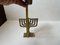 Brutalist Bronze Hanukkah Menorah Candleholder by Hen Holon, Israel, 1970s 6