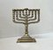 Brutalist Bronze Hanukkah Menorah Candleholder by Hen Holon, Israel, 1970s 1