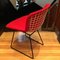 Side Chair with Red Hopsack Upholstery by Harry Bertoia for Knoll International, 1960s 1