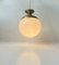 Vintage Italian Modern Pendant Lamp in Opal Glass Glass and Brass, 1960s, Image 2