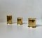 Danish Modern 24 Carat Gold Plated Chimney Candleholders, 1980s, Set of 3 1