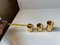 Danish Modern 24 Carat Gold Plated Chimney Candleholders, 1980s, Set of 3 6