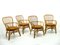 Chaises en Rotin, 1970s, Set de 4 1