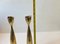 Scandinavian Modern Tulip Candlesticks in Brass, 1960s, Set of 2, Image 4