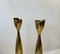 Bougeoirs Tulipe Scandinave en Laiton, 1960s, Set de 2 6