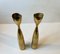 Scandinavian Modern Tulip Candlesticks in Brass, 1960s, Set of 2 7