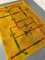 Mid-Century Art Deco Modernist Yellow, Red, Green Wool Rug, 1930s, Image 2