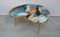 Small Mid-Century German Kidney-Shaped Side Table with Marbled Epoxy, 1950s 4