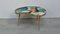 Small Mid-Century German Kidney-Shaped Side Table with Marbled Epoxy, 1950s, Image 1