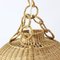 Vintage Rattan Ceiling Light, Former Czechoslovakia, 1960s 3