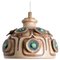 Lámpara colgante danesa de cerámica turquesa, 1970, Imagen 5