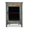 Patinated Wooden Bedside Table with Showcase, 1800s 4