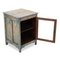 Patinated Wooden Bedside Table with Showcase, 1800s 2